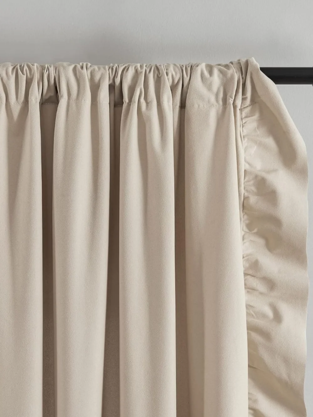 Soft Ruffle Curtain Panel - Cream